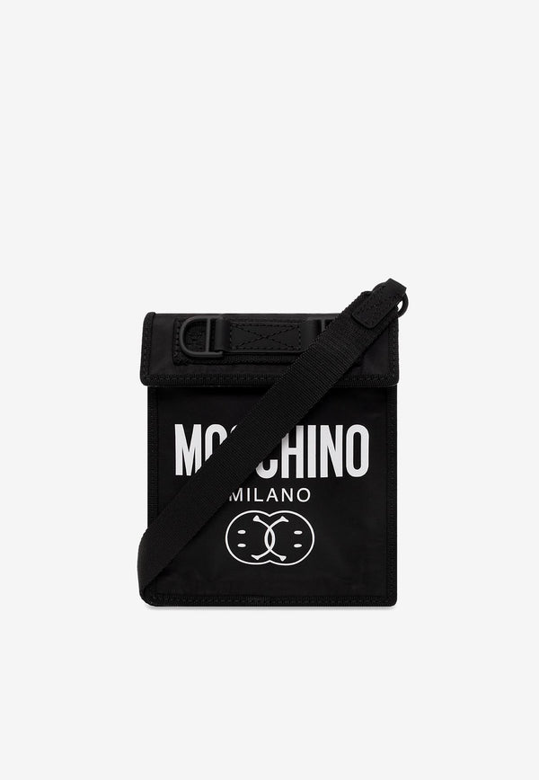 Moschino X Smiley® Logo Messenger Bag A8110 8223 1555 Black
