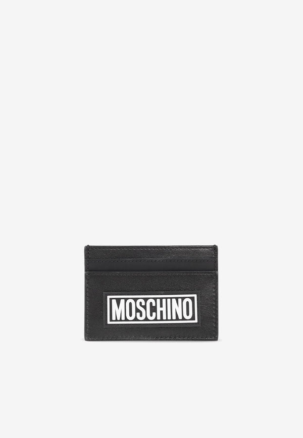 Moschino Logo Leather Cardholder A8123 8001 1555 Black