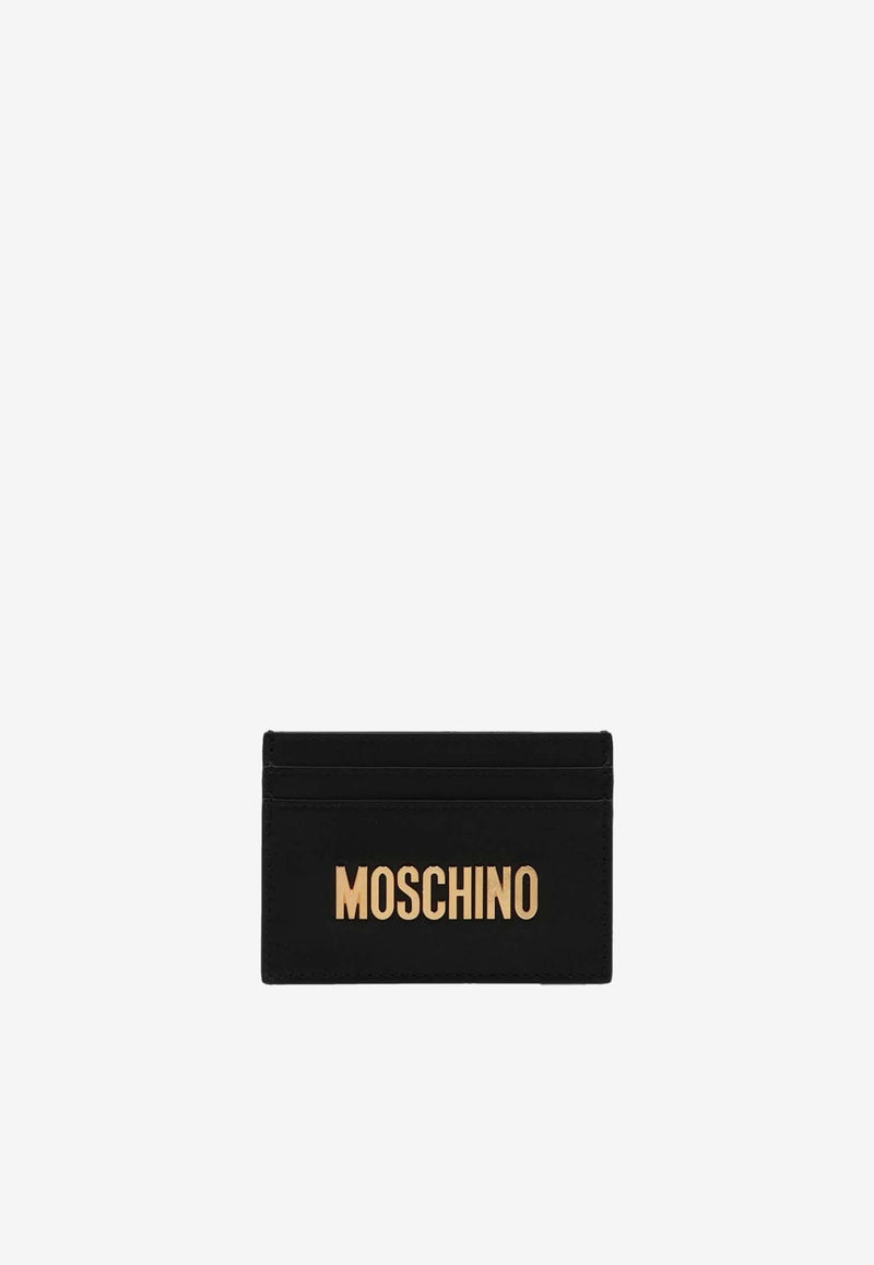 Moschino Logo Leather Cardholder A8132 8001 3555 Black