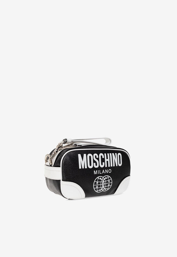 Moschino X Smiley® Logo Pouch A8402 8211 1555 Monochrome