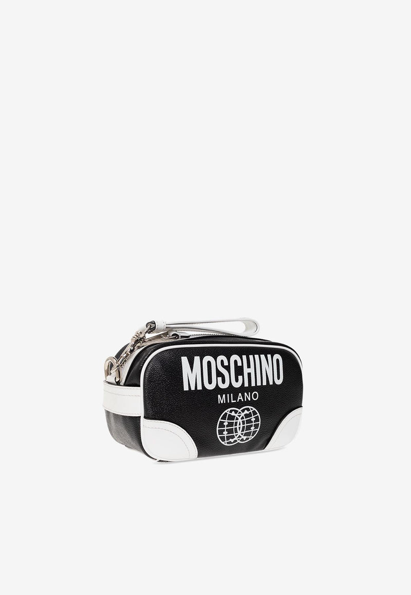 Moschino X Smiley® Logo Pouch A8402 8211 1555 Monochrome