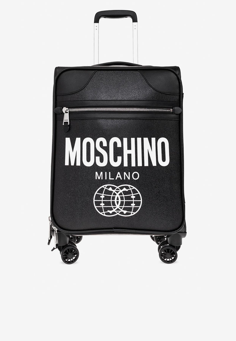 Moschino X Smiley® Logo Suitcase A8601 8211 1555 Black