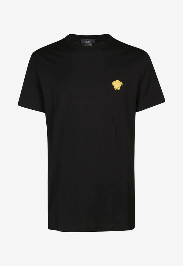 Versace Embroidered Medusa Head T-shirt Black A89289 A228806 A1008
