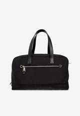 Moschino Logo Print Duffel Bag A9002 8201 2555 Black