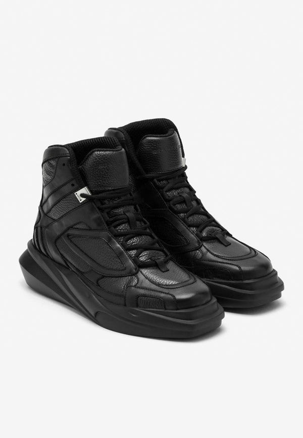 1017 ALYX 9SM Leather High-Top Sneakers AAUSN0032LE01LE/L Black