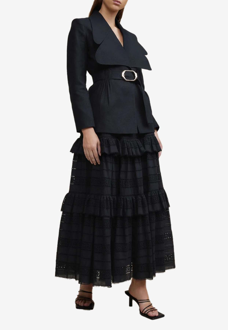 Acler Valentine Lace Midi Skirt Black