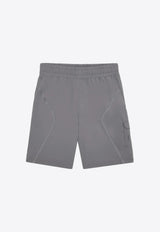 A-Cold-Wall Grey Welded Shorts with Heat Transfer Tape Detail ACWMB045--FLINT