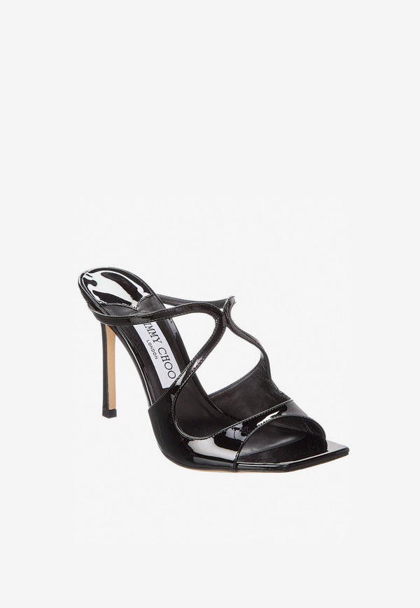Jimmy Choo Anise 95 Sandals in Patent Leather Black ANISE 95 PAT BLACK