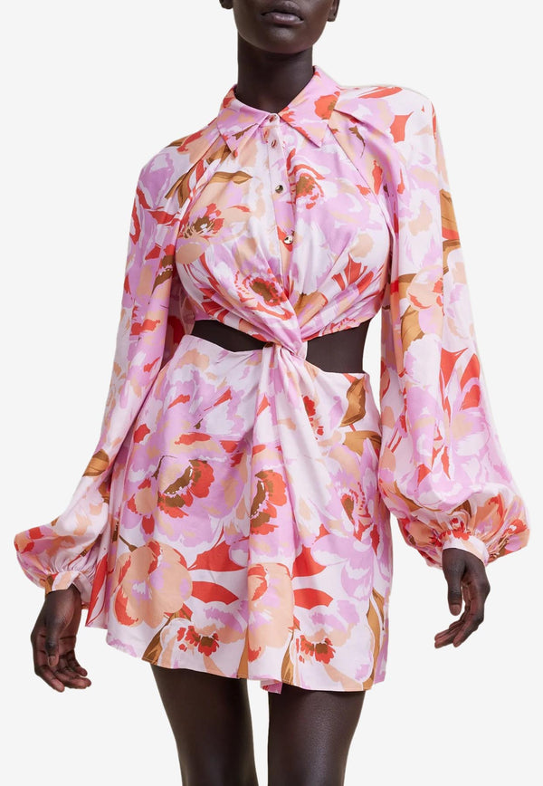 Acler Woodward Floral Mini Dress Pink AS2210106D-PRT-PEONYHARVESTPINK MULTI