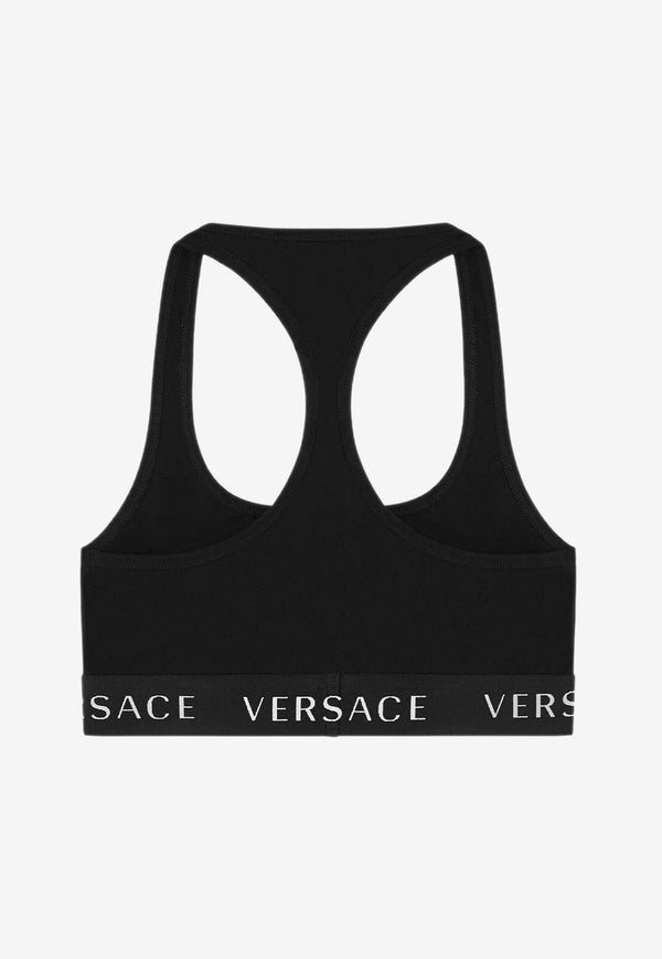 Versace Logo Sports Bra Black AUD04068 AC00058 A1008