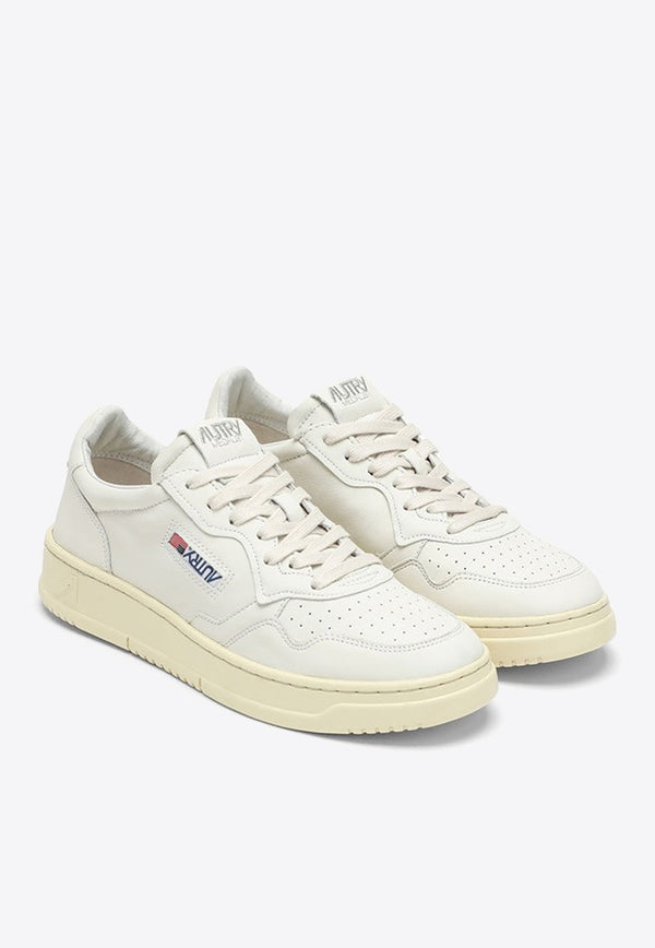 Autry Medalist Leather Low-Top Sneakers White AULMGL01/M_Autry-WHT