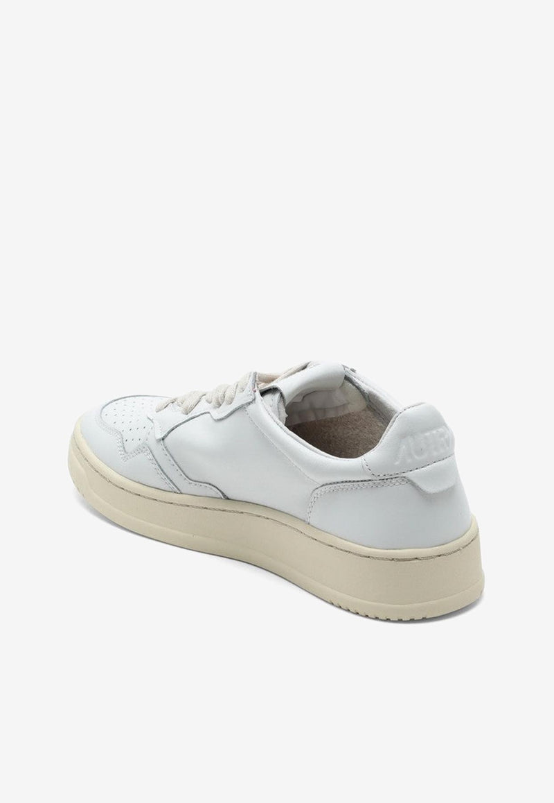 Autry Medalist Leather Low-Top Sneakers White AULWLL15/L_Autry-WHT