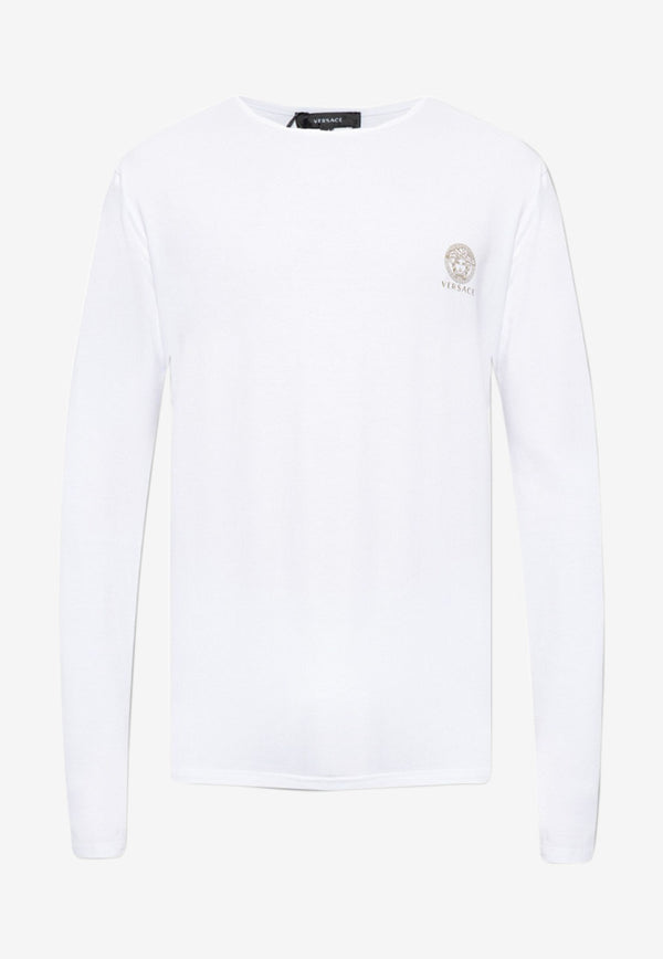 Versace Medusa Logo Long-Sleeved Undershirt White AUU01007 A232741 A1001