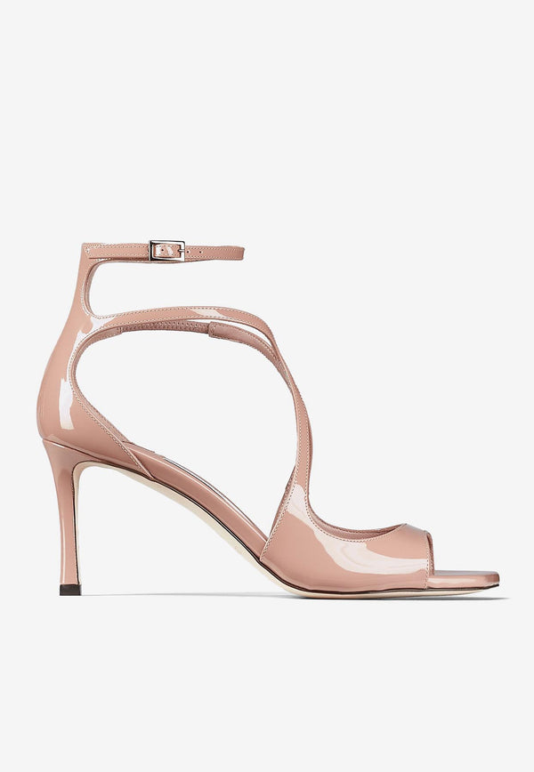 Jimmy Choo Azia 75 Patent Leather Sandals Pink AZIA 75 PAT BALLET PINK