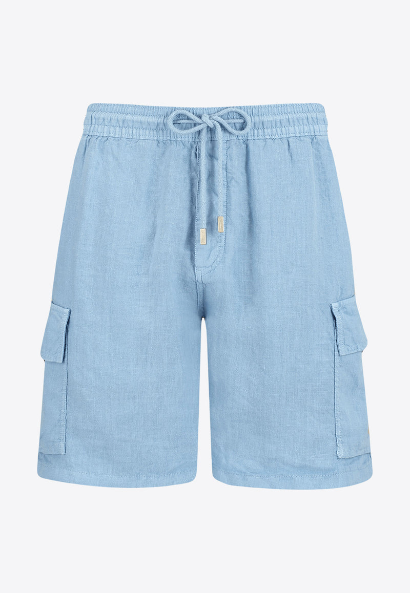 Vilebrequin Baie Bermuda Cargo Shorts BAIU3U01-368 Light Blue