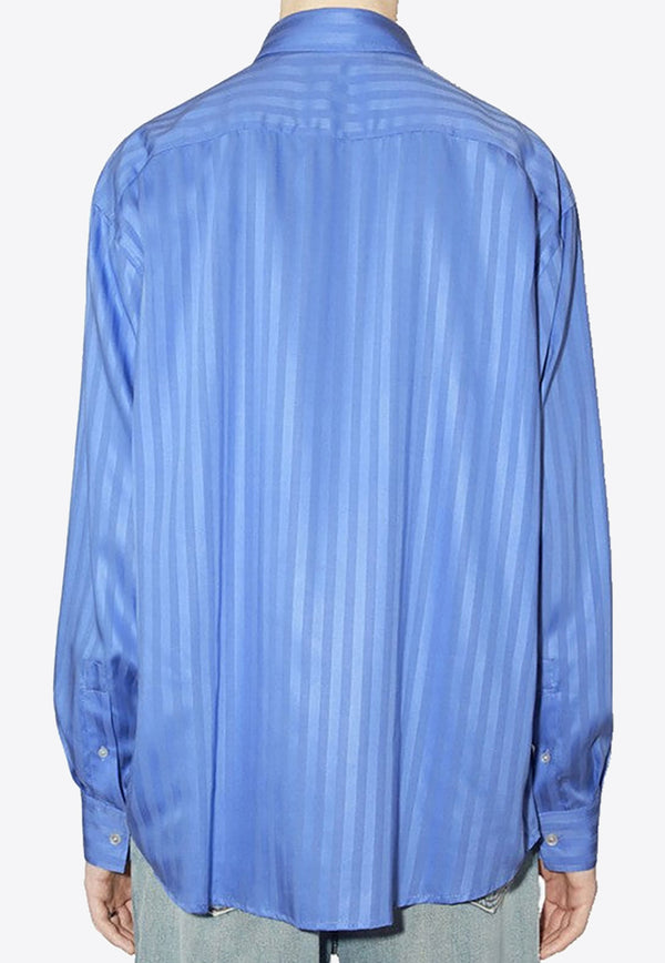 Acne Studios Long-Sleeved Striped Shirt Blue BB0500CO/M_ACNE-CDI