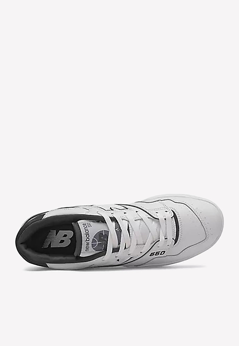 New Balance BB550 Low-Top Sneakers in White with Black BB550HA1 White