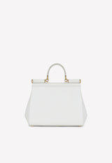 Dolce & Gabbana Medium Sicily Iguana-Print Top Handle Bag White BB6002 A1095 80002