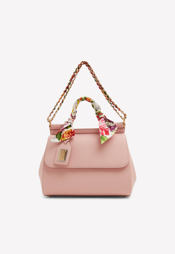 Dolce & Gabbana Sicily Medium Leather Bag Pink BB6002 AY528 8H402
