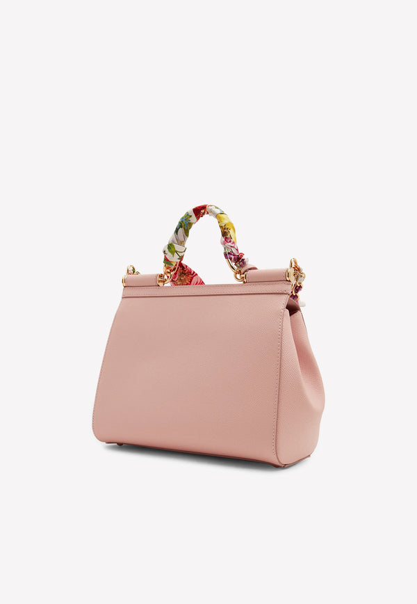 Dolce & Gabbana Sicily Medium Leather Bag Pink BB6002 AY528 8H402