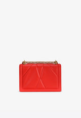 Dolce & Gabbana Medium Devotion Quilted Nappa Leather Shoulder Bag Red BB6652 AV967 8H243