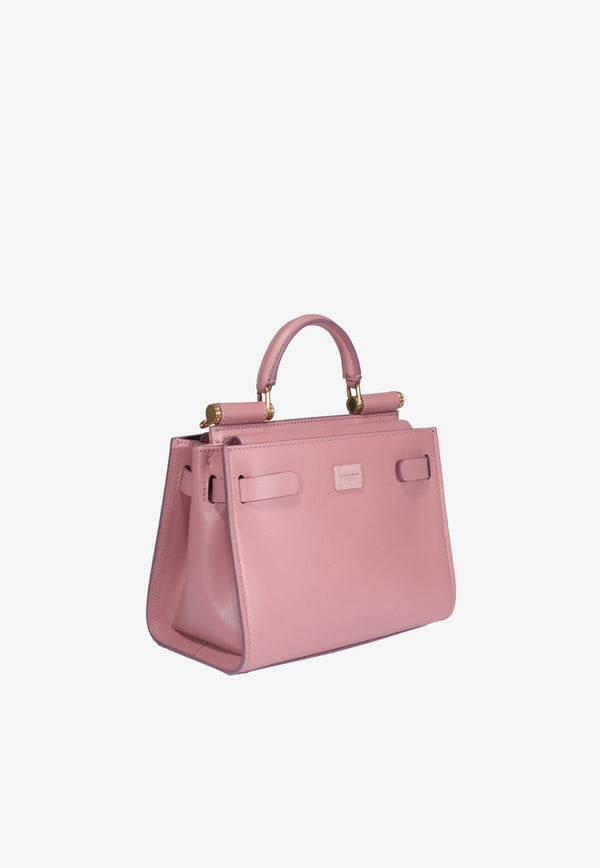 Dolce & Gabbana Mini Sicily 62 Top Handle Bag in Calf Leather BB6836 AV385 80472 Pink