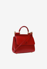 Dolce & Gabbana Mini Sicily 58 Top Handle Bag in Calf Leather BB6846 AV385 87124 Red