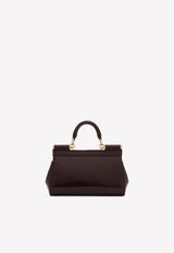 Dolce & Gabbana Small Sicily Top Handle Bag in Calf Leather Bordeaux BB7116 B5954 80308