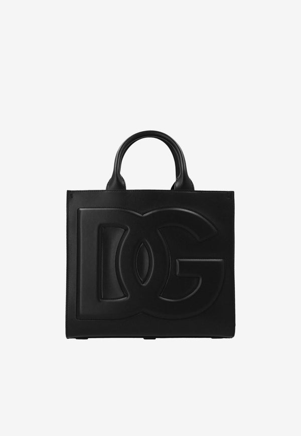Dolce & Gabbana Large DG Embossed Tote Bag in Calf Leather BB7272 AQ269 80999  Black