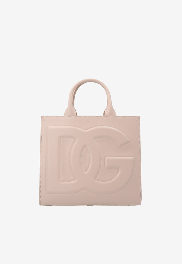 Dolce & Gabbana Large DG Embossed Tote Bag in Calf Leather BB7272 AQ269 87984 Pink