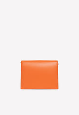 Dolce & Gabbana Logo Embossed Crossbody Bag in Calf Leather Orange BB7287 AW576 80244