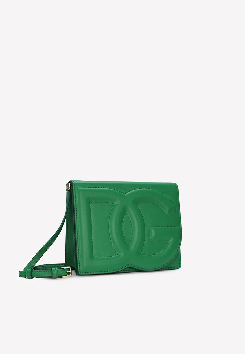Dolce & Gabbana DG Logo Crossbody Bag in Calf Leather BB7287 AW576 87192 Green