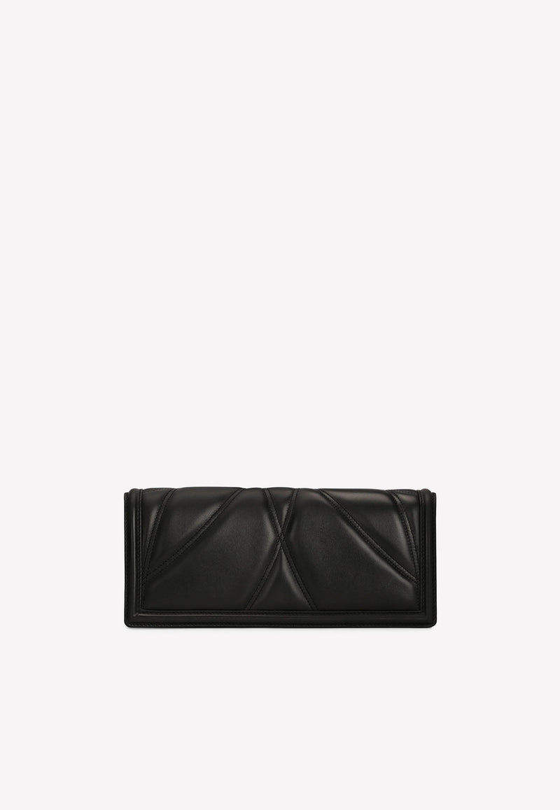 Dolce & Gabbana Devotion Baguette Shoulder Bag in Quilted Nappa Leather BB7347 AW437 80999 Black