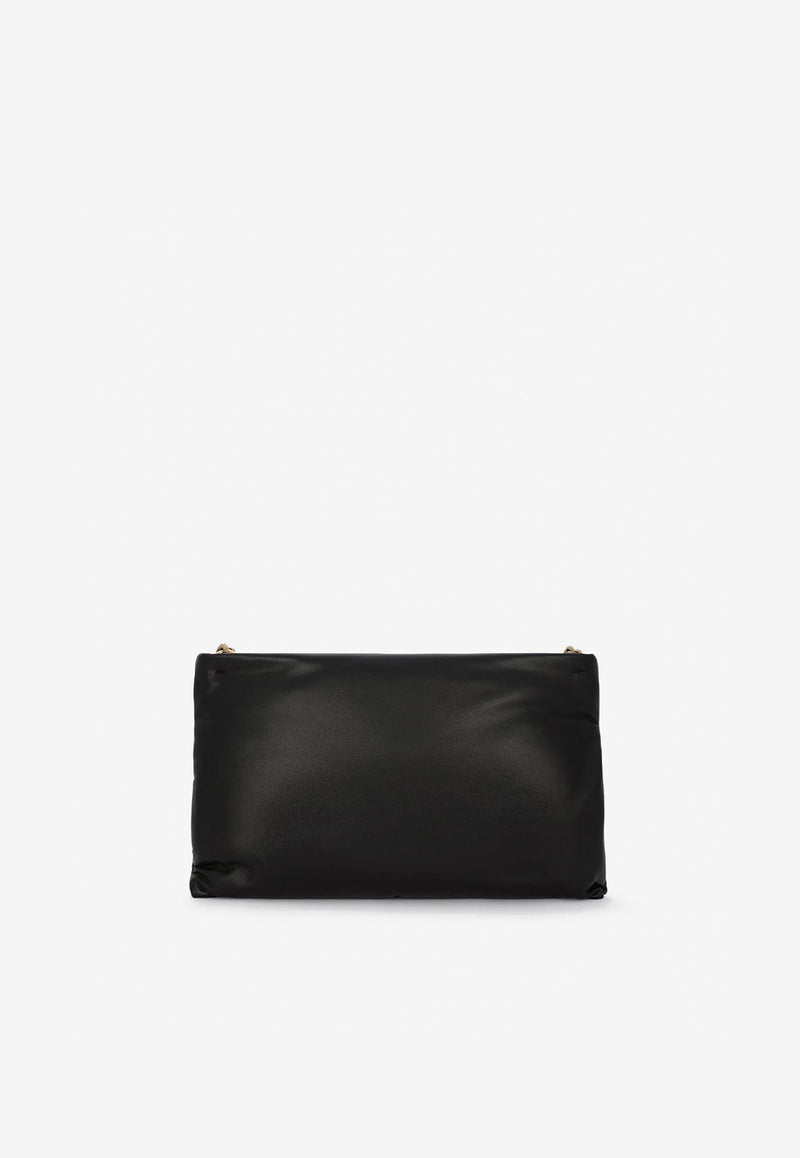 Dolce & Gabbana Small Devotion Shoulder Bag in Calf Leather BB7378 AK274 80999 Black