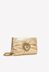 Dolce & Gabbana Small Devotion Crossbody Bag in Metallic Leather BB7378 AY812 8H945 Gold