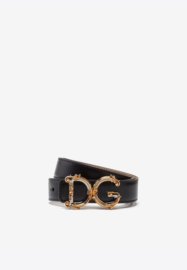 حزام من جلد العجل مع شعار DG الباروكي