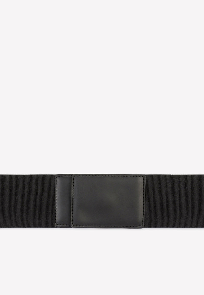 Dolce & Gabbana DG Logo Stretch Band Belt Black BE1461 AQ428 8B956