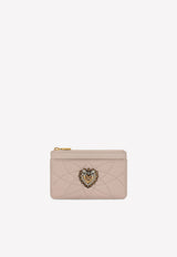 Dolce & Gabbana Medium Devotion Cardholder in Quilted Nappa Leather BI1261 AV967 80412 Pink