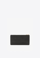 Dolce & Gabbana Large Logo Plaque Cardholder in Dauphine Leather Black BI1265 A1001 80999