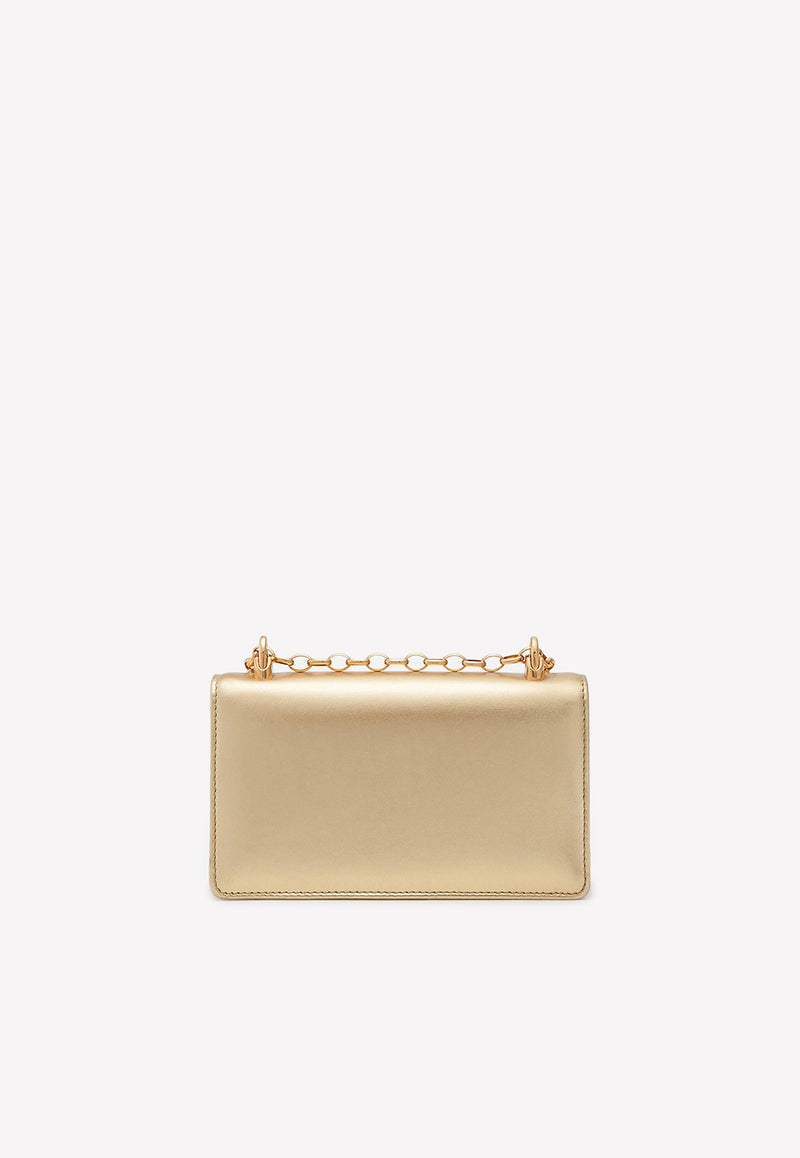 Dolce & Gabbana DG Girls Shoulder Bag in Nappa Mordoré Leather Gold BI1416 AW121 89869