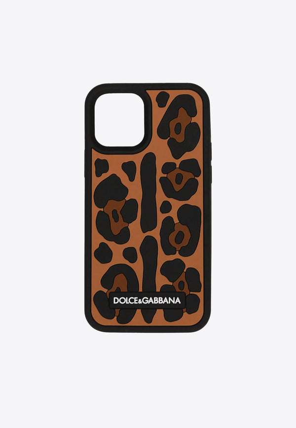 Dolce & Gabbana Leopard Print iPhone 12 Pro Rubber Case Brown BI2907 AO995 8M107
