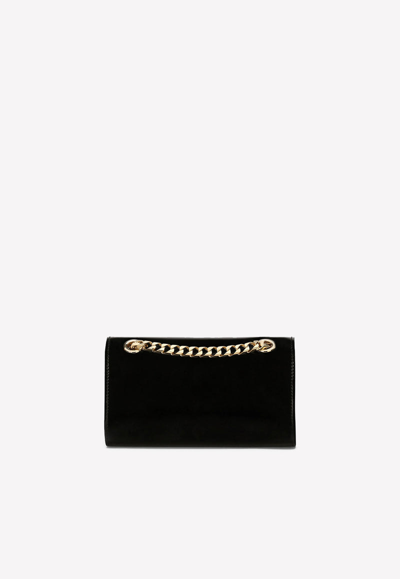 Dolce & Gabbana Phone Holder in Polished Calf Leather Black BI3152 A1037 80999