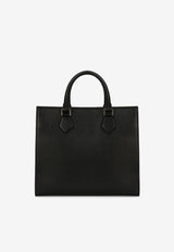 Dolce & Gabbana Logo Shopper Bag in Calf Leather Black BM2012 AS738 80999