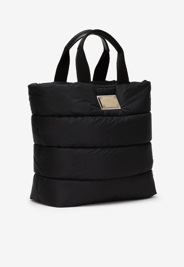 Dolce & Gabbana Padded Nylon Top Handle Bag Black BM2098 AA436 80999