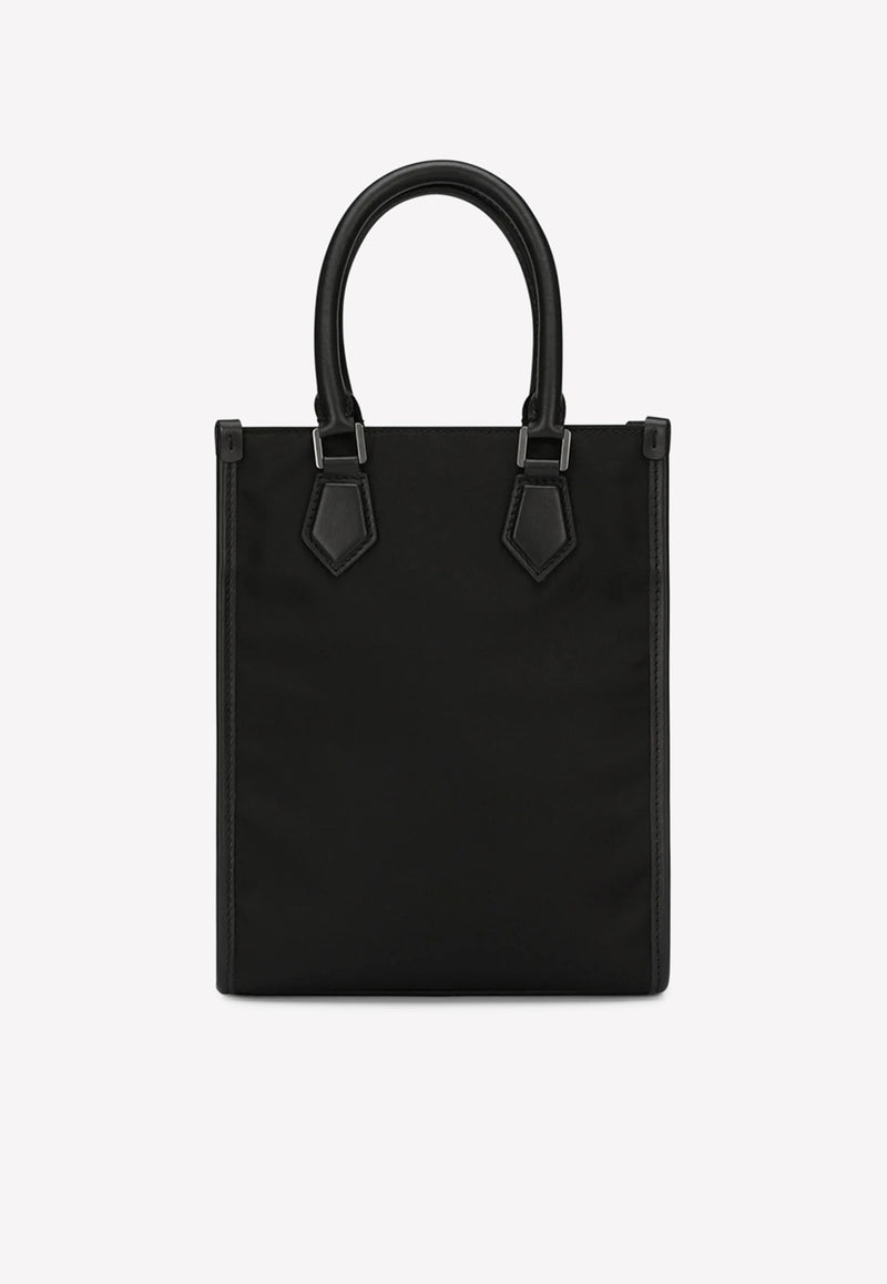 Dolce & Gabbana Mini Messenger Bag with Rubberized Logo Black BM2123 AG182 8B956