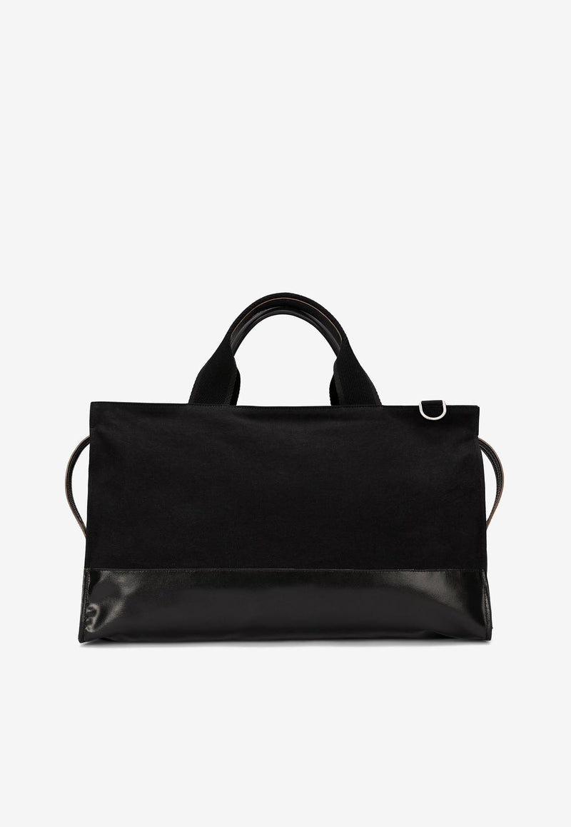 Dolce & Gabbana Logo Plate Duffel Bag Black 