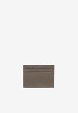 Dolce & Gabbana Logo Plate Leather Cardholder Khaki 