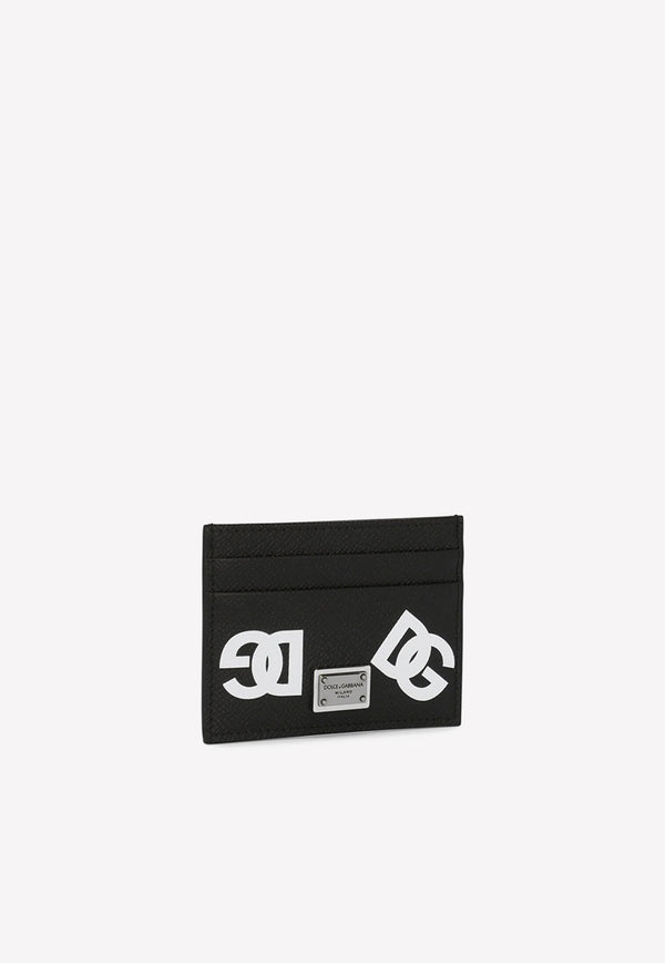 Dolce & Gabbana Calfskin Cardholder with All-Over DG Print Black BP0330 AG256 HNVAA