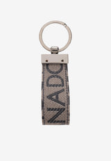 Dolce & Gabbana Logo Jacquard Keyring Beige 