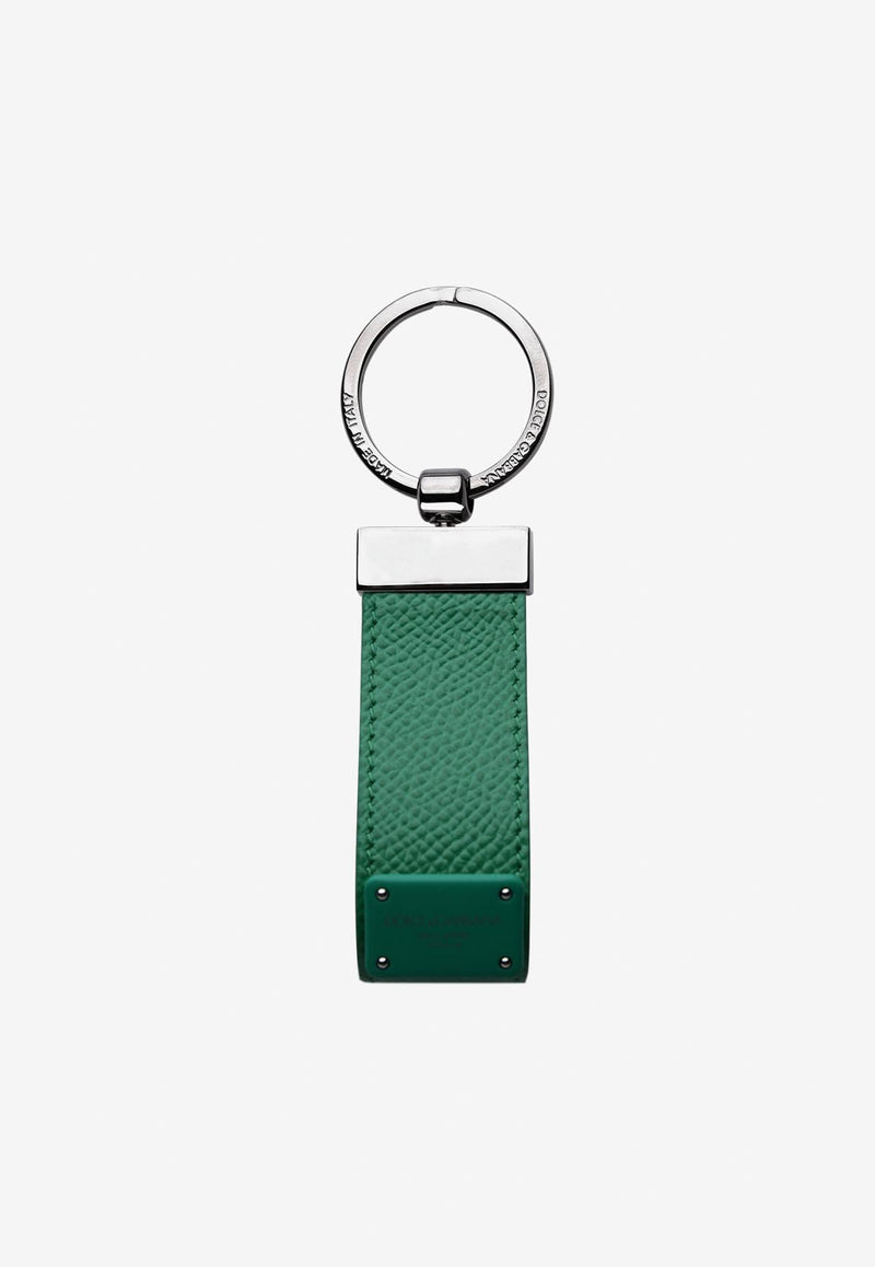 Dolce & Gabbana Logo Leather Key Ring Green BP1371 AZ602 87521